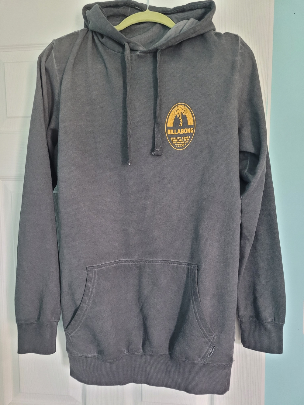 Billabong Charcoal Hoodie with Gold Chest Logo